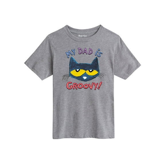 Pete The Cat - My Dad Is Groovy - Father's Day - Youth Short Sleeve Graphic T-Shirt
