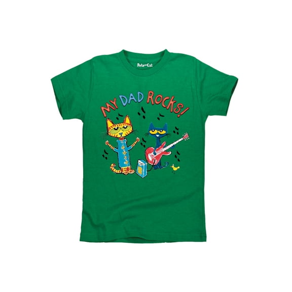 Pete The Cat - My Dad Rocks - Father's Day - Youth Short Sleeve Graphic T-Shirt