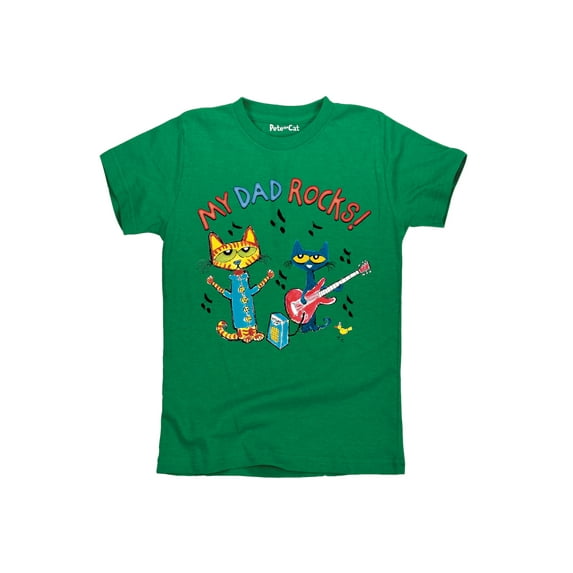Pete The Cat - My Dad Rocks - Father's Day - Youth Short Sleeve Graphic T-Shirt