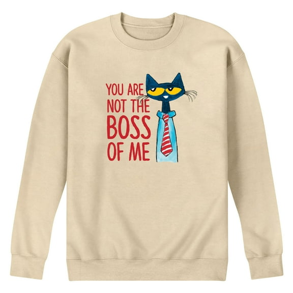 Pete The Cat - Not The Boss Of Me - Men's Crew Fleece Sweatshirt