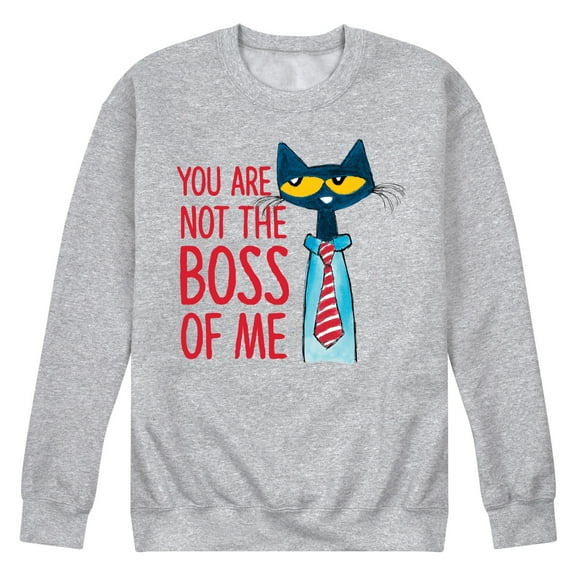 Pete The Cat - Not The Boss Of Me - Men's Crew Fleece Sweatshirt