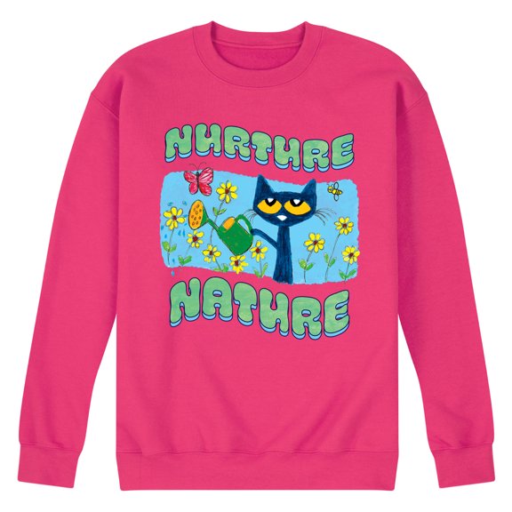 Pete The Cat - Nurture Nature - Men's Crew Fleece Sweatshirt