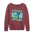 thumbnail image 1 of Pete The Cat - Nurture Nature - Women's French Terry Long Sleeve Shirt, 1 of 5
