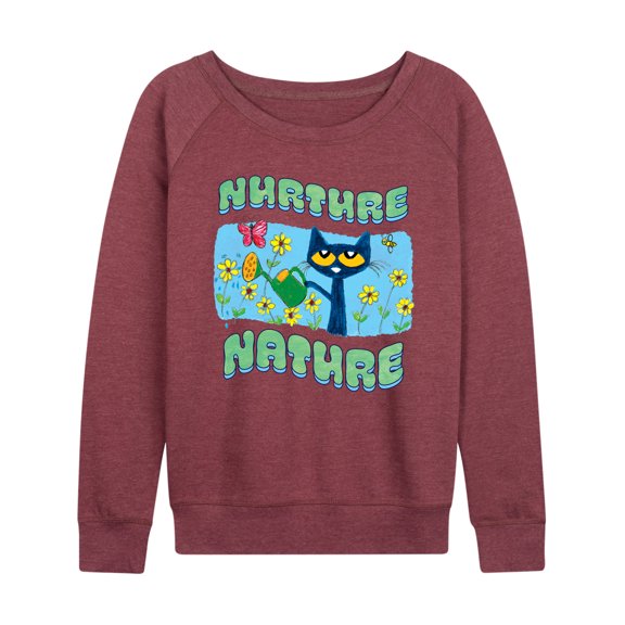 Pete The Cat - Nurture Nature - Women's French Terry Long Sleeve Shirt