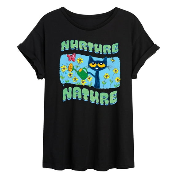 Pete The Cat - Nurture Nature - Women's Oversized Graphic T-Shirt