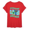 thumbnail image 1 of Pete The Cat - Nurture Nature - Women's Oversized Graphic T-Shirt, 1 of 4