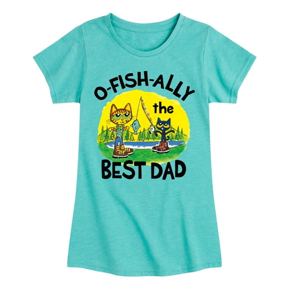 Pete The Cat - O-Fish-Ally The Best Dad - Toddler And Youth Girls Short Sleeve Graphic T-Shirt