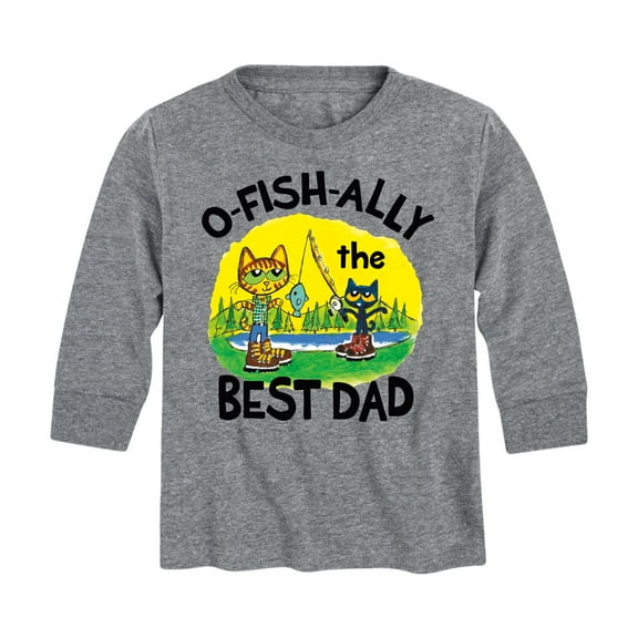 Pete The Cat - O-Fish-Ally The Best Dad - Toddler And Youth Long Sleeve Graphic T-Shirt