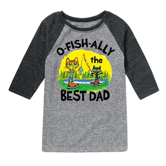 Pete The Cat - O-Fish-Ally The Best Dad - Toddler And Youth Raglan Graphic T-Shirt