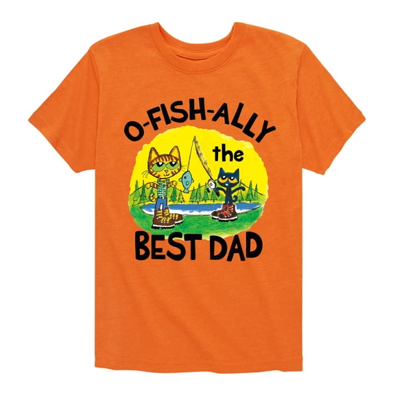 Pete The Cat - O-Fish-Ally The Best Dad - Toddler And Youth Short Sleeve Graphic T-Shirt