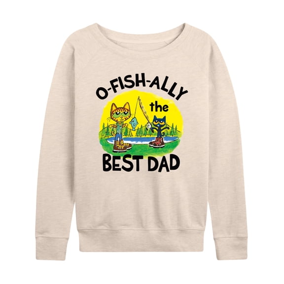Pete The Cat - O-fish-ally The Best Dad - Women's Lightweight French Terry Long Sleeve Shirt