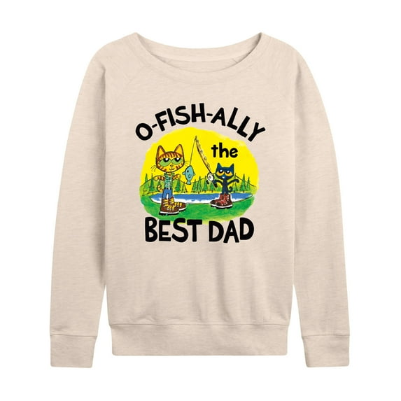 Pete The Cat - O-fish-ally The Best Dad - Women's Lightweight French Terry Long Sleeve Shirt