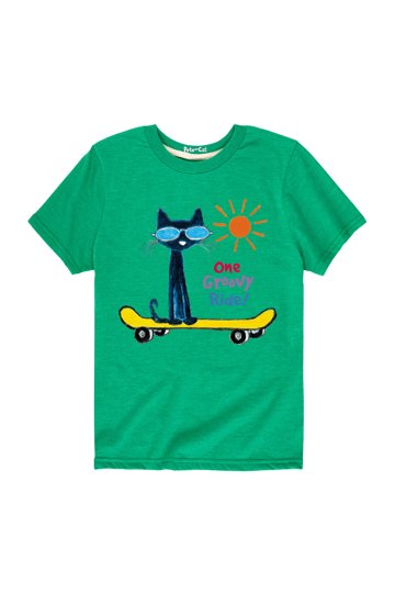 Pete The Cat Groovy Infant Onesie | 6 Month Baby Bodysuit | Heather Grey Snap Closure