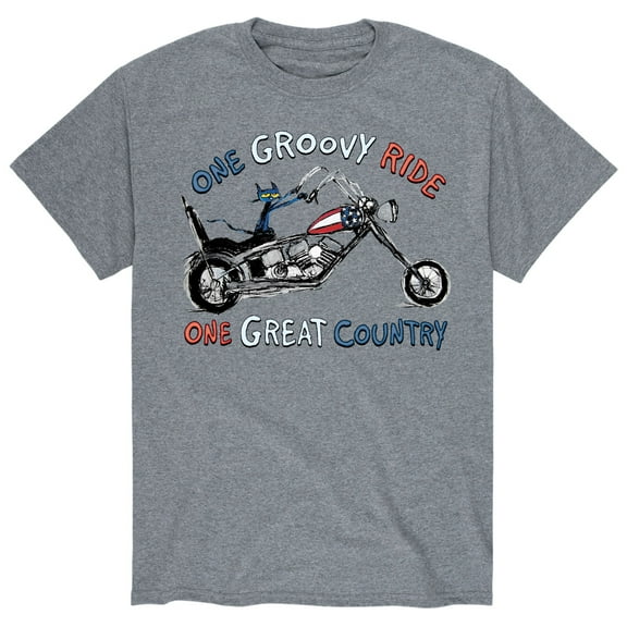 Pete The Cat - One Groovy Ride - Men's Short Sleeve Graphic T-Shirt