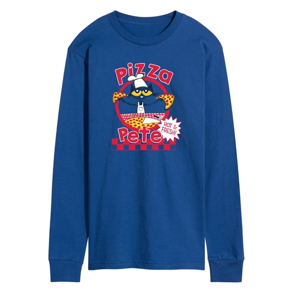 Pete The Cat - Papa Petes Pizza - Men's Long Sleeve Graphic T-Shirt