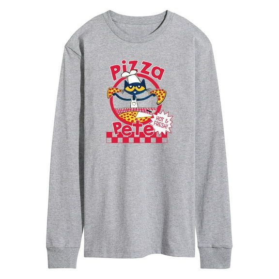 Pete The Cat - Papa Petes Pizza - Men's Long Sleeve Graphic T-Shirt