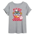 thumbnail image 1 of Pete The Cat - Papa Petes Pizza - Women's Oversized Graphic T-Shirt, 1 of 5