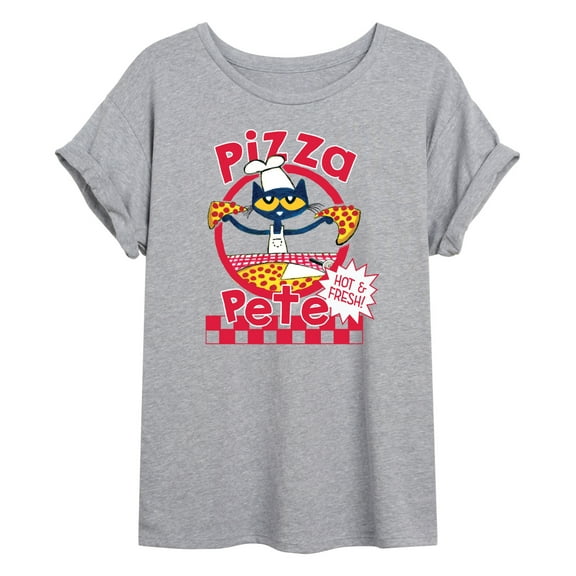 Pete The Cat - Papa Petes Pizza - Women's Oversized Graphic T-Shirt