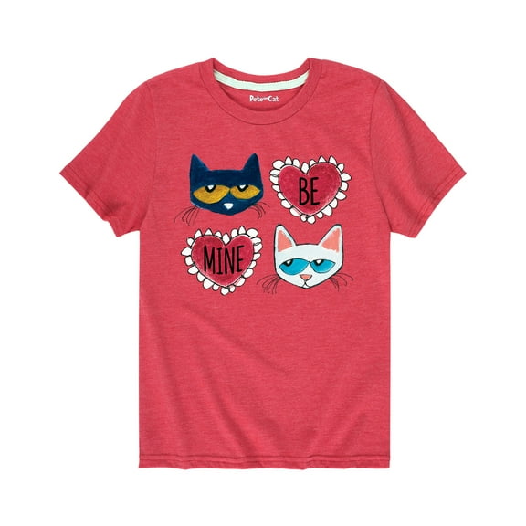 Pete The Cat - Pete Be Mine - Youth Short Sleeve Graphic T-Shirt