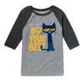 thumbnail image 1 of Pete The Cat - Pete Do Your Best - Youth Raglan, 1 of 5