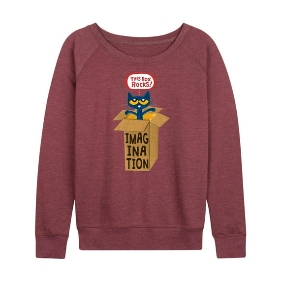 Pete The Cat - Pete In Imagination Box - Women's Lightweight French Terry Long Sleeve Shirt