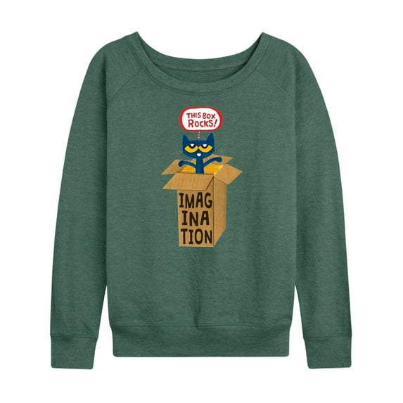 Pete The Cat - Pete In Imagination Box - Women's Lightweight French Terry Long Sleeve Shirt