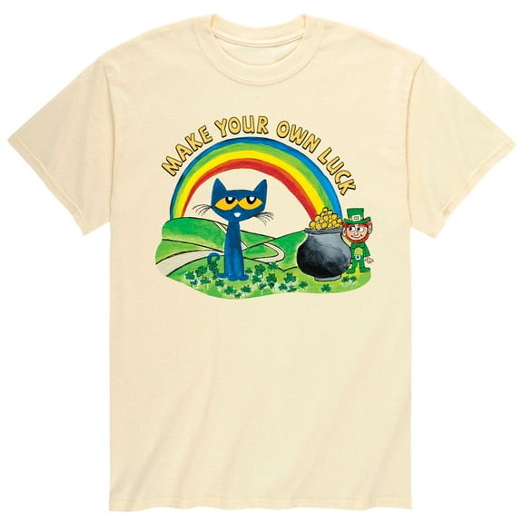 Pete The Cat - Pete Leprechaun Pot Of Gold - Men's Short Sleeve Graphic T-Shirt