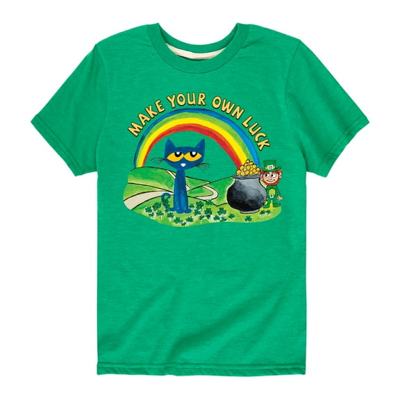 Pete The Cat - Pete Leprechaun Pot Of Gold - Toddler And Youth Short Sleeve Graphic T-Shirt
