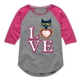 thumbnail image 1 of Pete The Cat - Pete Love - Youth Girl Shirt Tail Raglan, 1 of 5