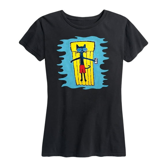 Pete The Cat - Pete On Raft - Women's Short Sleeve Graphic T-Shirt