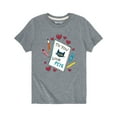 thumbnail image 1 of Pete The Cat - Pete Valentine Card - Youth Short Sleeve Graphic T-Shirt, 1 of 5