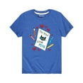 thumbnail image 1 of Pete The Cat - Pete Valentine Card - Youth Short Sleeve Graphic T-Shirt, 1 of 5