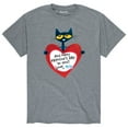 thumbnail image 1 of Pete The Cat - Pete Valentine Heart - Men's Short Sleeve Graphic T-Shirt, 1 of 5