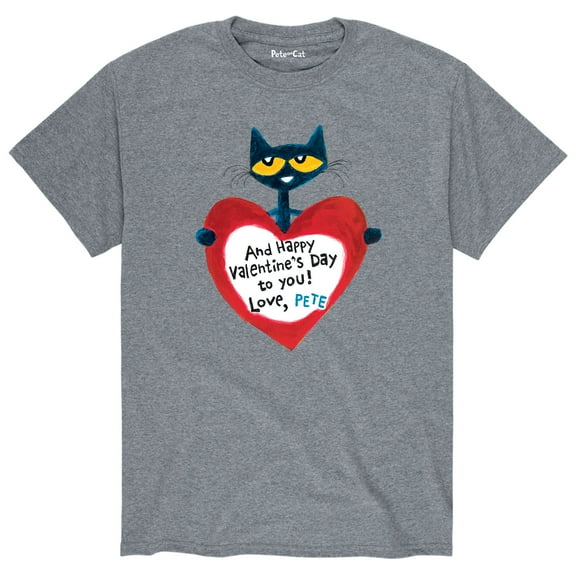 Pete The Cat - Pete Valentine Heart - Men's Short Sleeve Graphic T-Shirt