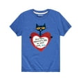 thumbnail image 1 of Pete The Cat - Pete Valentine Heart - Youth Short Sleeve Graphic T-Shirt, 1 of 5