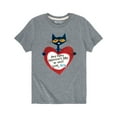 thumbnail image 1 of Pete The Cat - Pete Valentine Heart - Youth Short Sleeve Graphic T-Shirt, 1 of 5