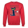 thumbnail image 1 of Pete The Cat - Pete With Coffee Adult - Adult Crew Fleece, 1 of 5