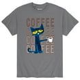 thumbnail image 1 of Pete The Cat - Pete With Coffee Adult - Men's Short Sleeve Graphic T-Shirt, 1 of 5