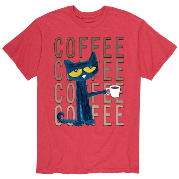 Pete The Cat - Pete With Coffee - Men's Short Sleeve Graphic T-Shirt