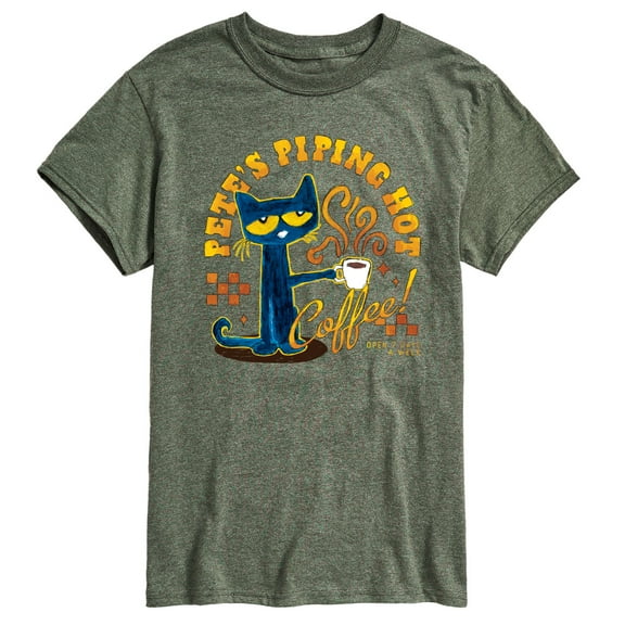 Pete The Cat - Piping Hot Coffee - Men's Short Sleeve Graphic T-Shirt