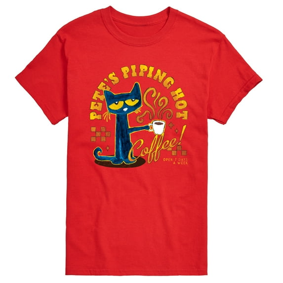 Pete The Cat - Piping Hot Coffee - Men's Short Sleeve Graphic T-Shirt