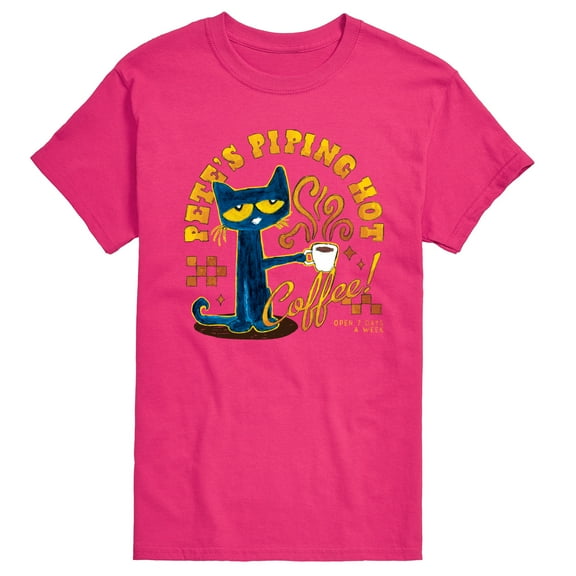 Pete The Cat - Piping Hot Coffee - Men's Short Sleeve Graphic T-Shirt