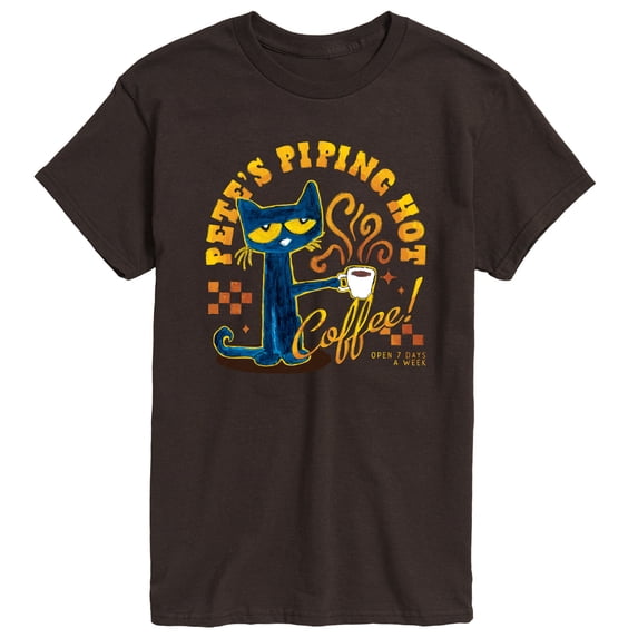 Pete The Cat - Piping Hot Coffee - Men's Short Sleeve Graphic T-Shirt