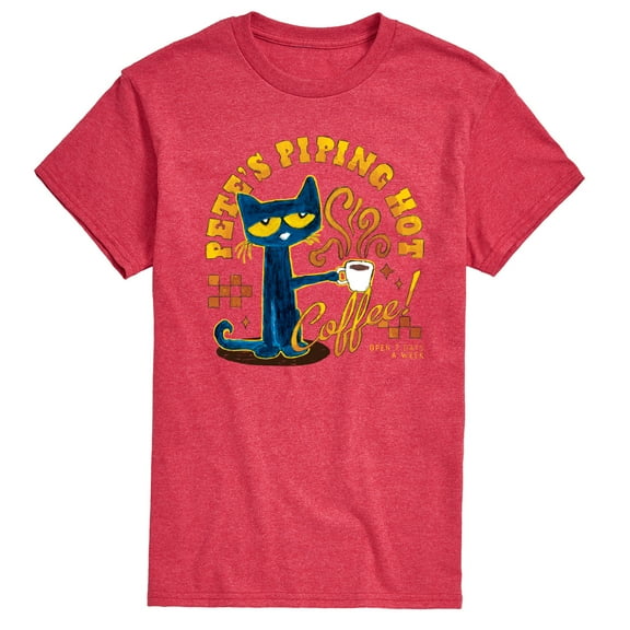 Pete The Cat - Piping Hot Coffee - Men's Short Sleeve Graphic T-Shirt