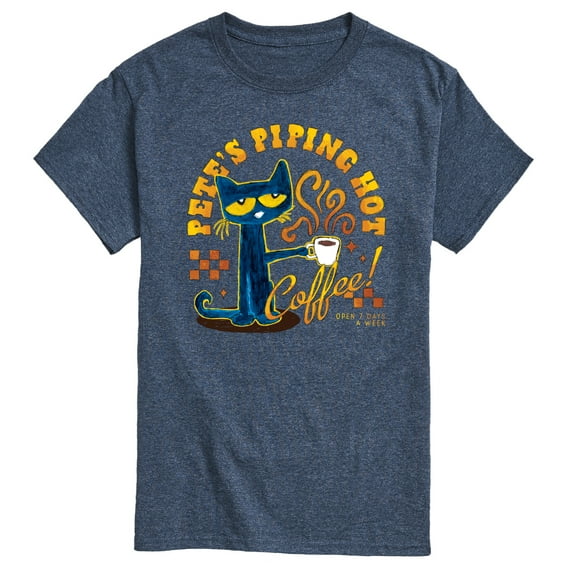 Pete The Cat - Piping Hot Coffee - Men's Short Sleeve Graphic T-Shirt