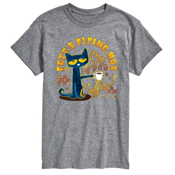 Pete The Cat - Piping Hot Coffee - Men's Short Sleeve Graphic T-Shirt