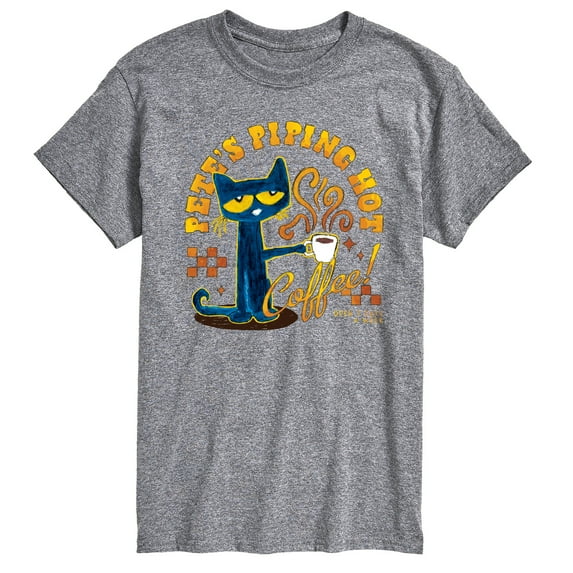 Pete The Cat - Piping Hot Coffee - Men's Short Sleeve Graphic T-Shirt