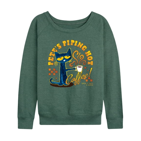 Pete The Cat - Piping Hot Coffee - Women's French Terry Long Sleeve Shirt