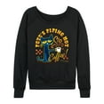thumbnail image 1 of Pete The Cat - Piping Hot Coffee - Women's French Terry Long Sleeve Shirt, 1 of 5