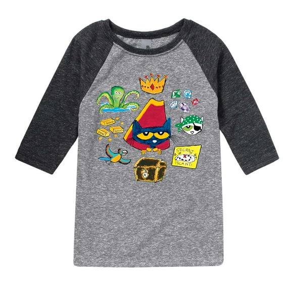 Pete The Cat - Pirate Treasure - Youth Raglan